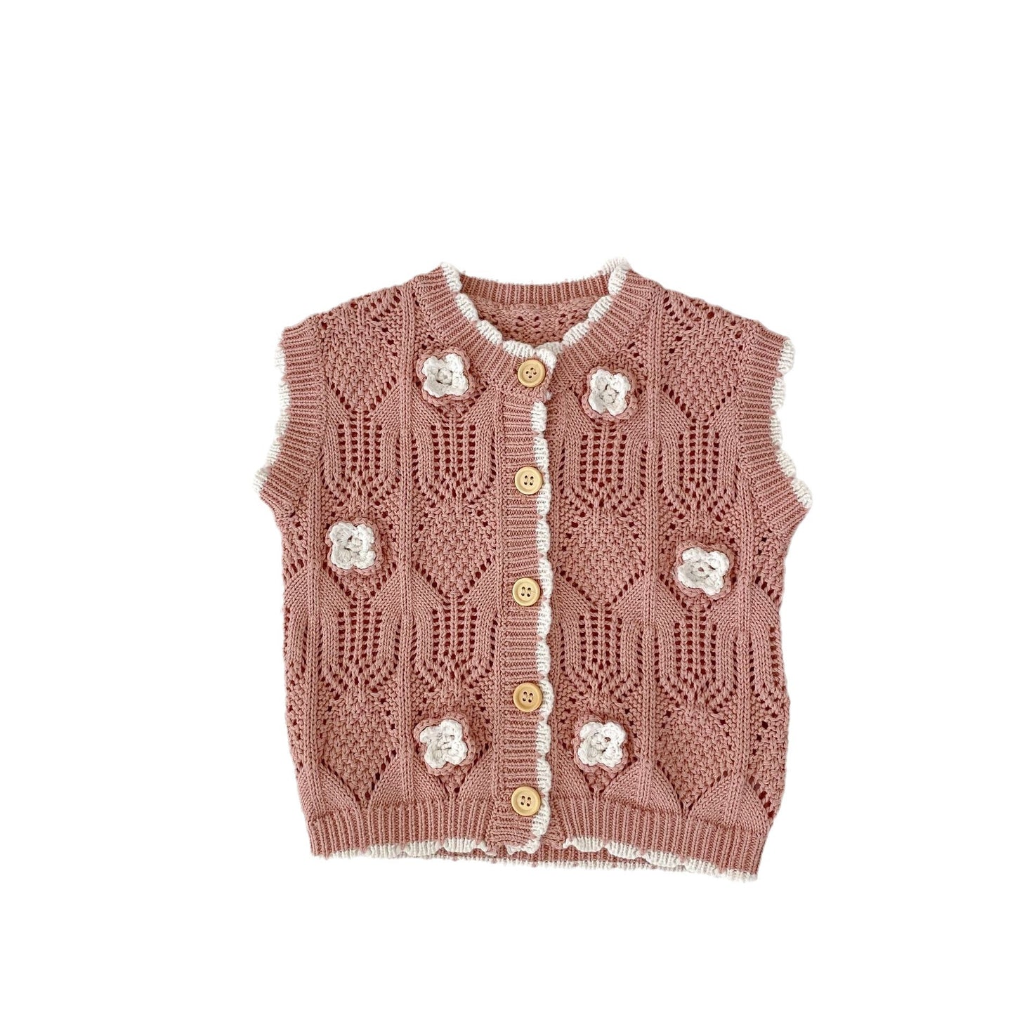 Baby Kid Girls Flower Vests Waistcoats