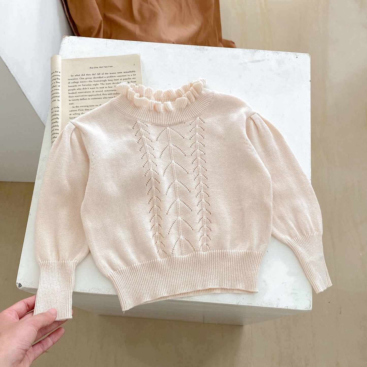 Baby Kid Girls Solid Color Sweaters