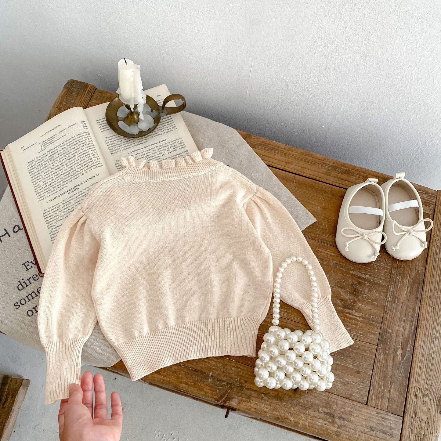 Baby Kid Girls Solid Color Sweaters