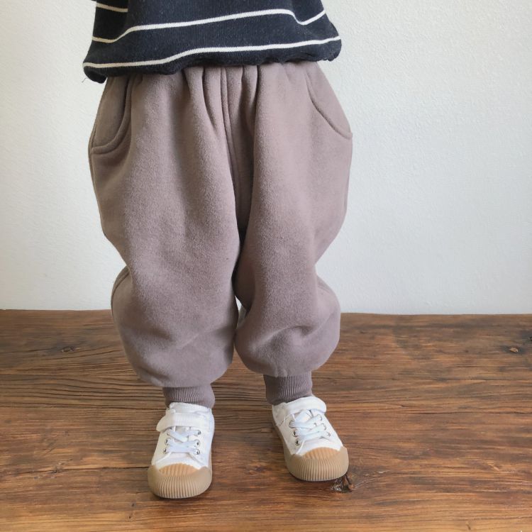 Baby Kid Girls Boys Solid Color Pants