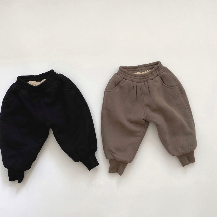 Baby Kid Girls Boys Solid Color Pants