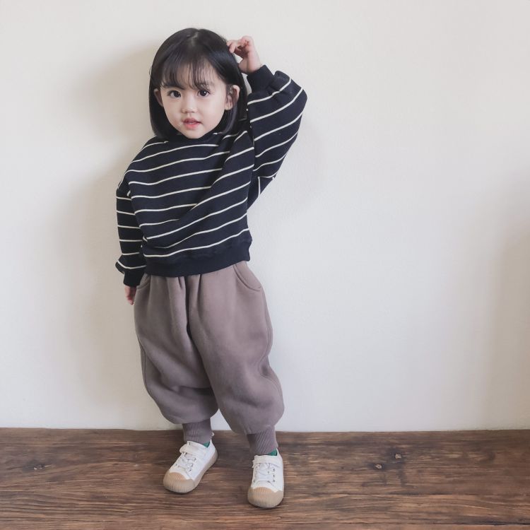 Baby Kid Girls Boys Solid Color Pants