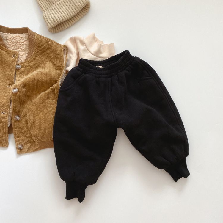 Baby Kid Girls Boys Solid Color Pants