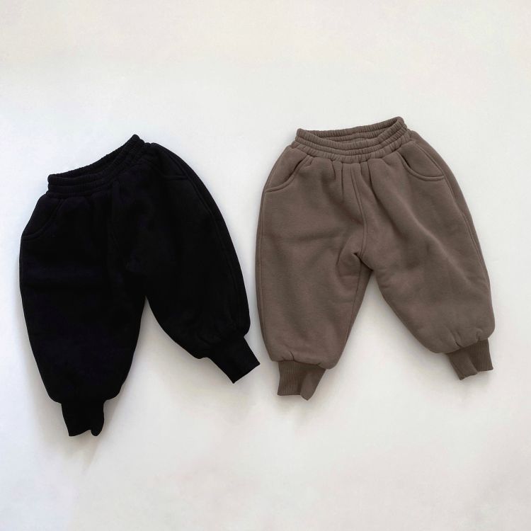 Baby Kid Girls Boys Solid Color Pants