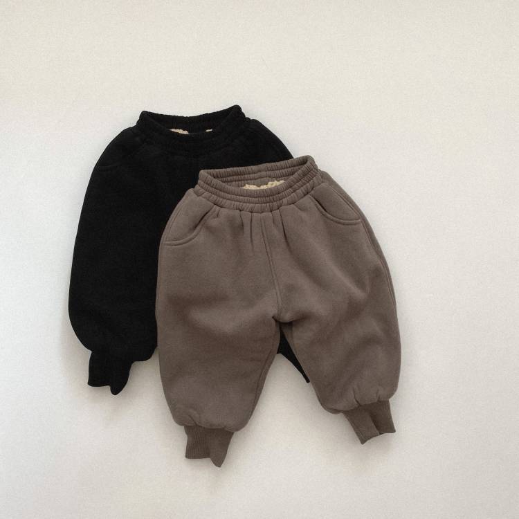 Baby Kid Girls Boys Solid Color Pants