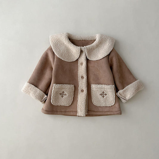 Baby Kid Girls Solid Color Jackets Outwears