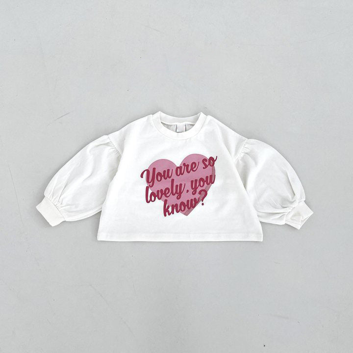 Baby Kid Girls Letters Love heart Tops