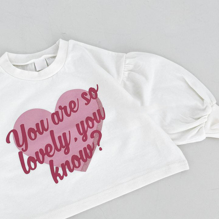 Baby Kid Girls Letters Love heart Tops