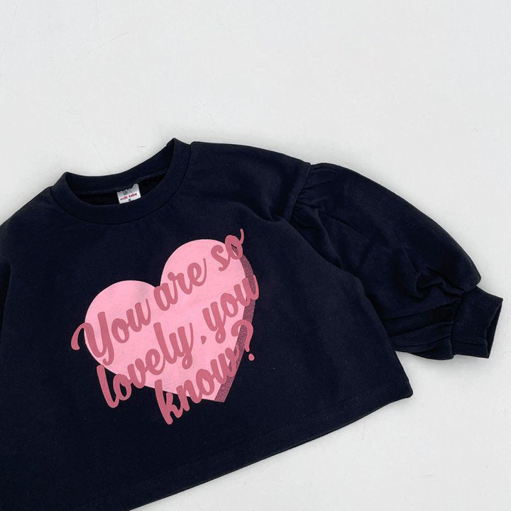 Baby Kid Girls Letters Love heart Tops