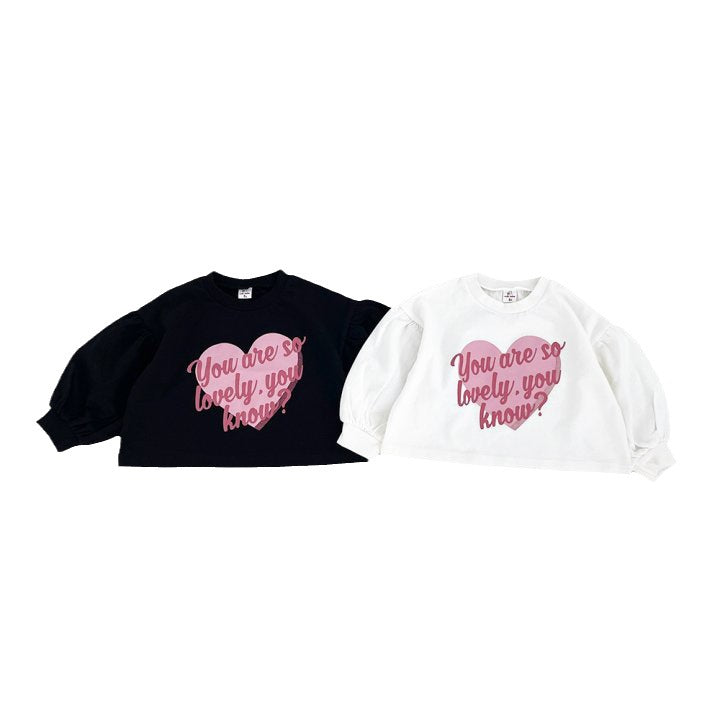 Baby Kid Girls Letters Love heart Tops