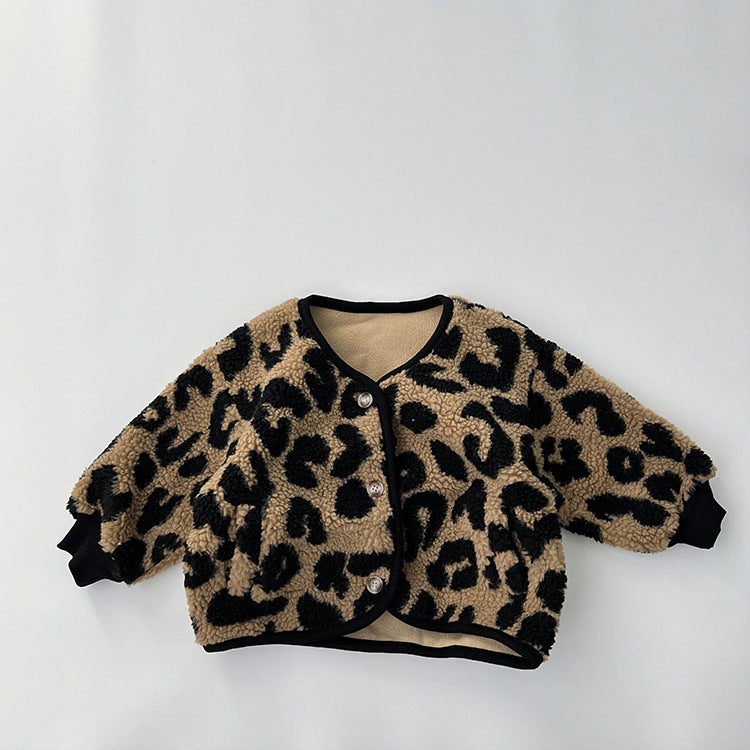 Baby Kid Girls Boys Leopard print Jackets Outwears