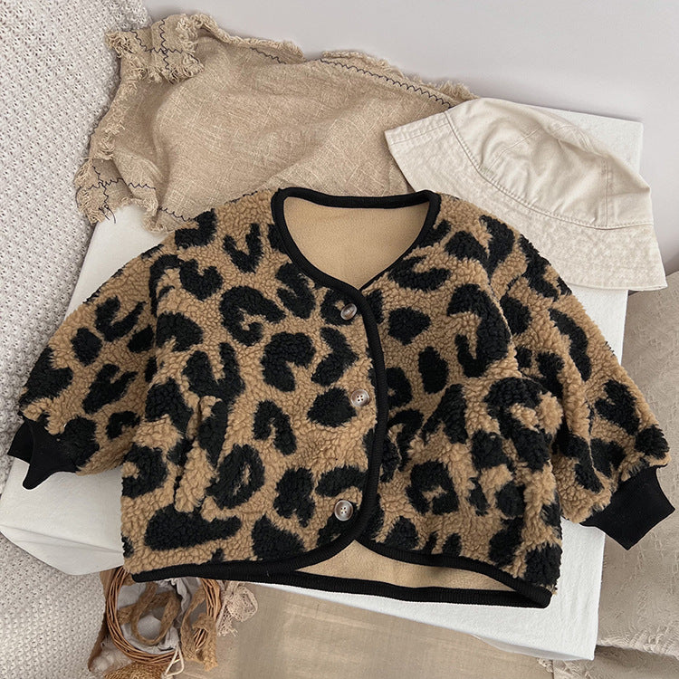 Baby Kid Girls Boys Leopard print Jackets Outwears