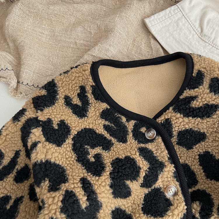 Baby Kid Girls Boys Leopard print Jackets Outwears