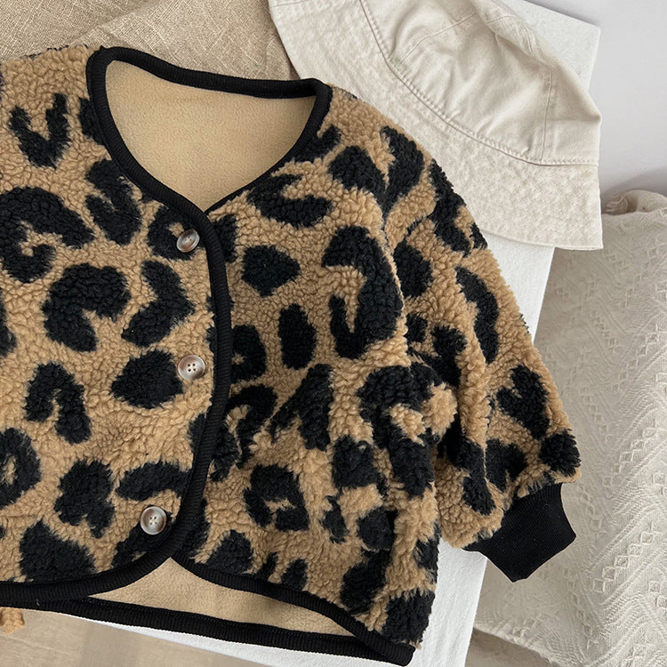 Baby Kid Girls Boys Leopard print Jackets Outwears