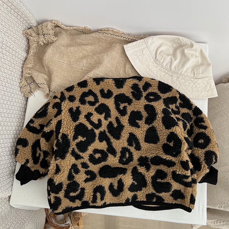 Baby Kid Girls Boys Leopard print Jackets Outwears