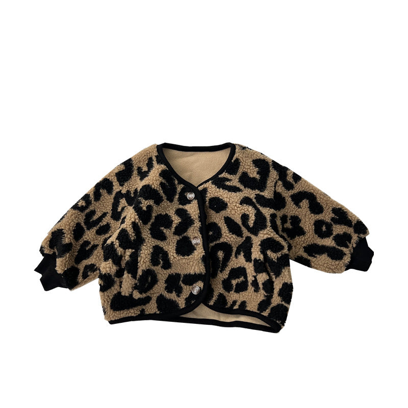 Baby Kid Girls Boys Leopard print Jackets Outwears