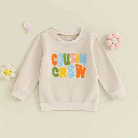 Baby Kid Girls Letters Color-blocking Hoodies Sweatshirts