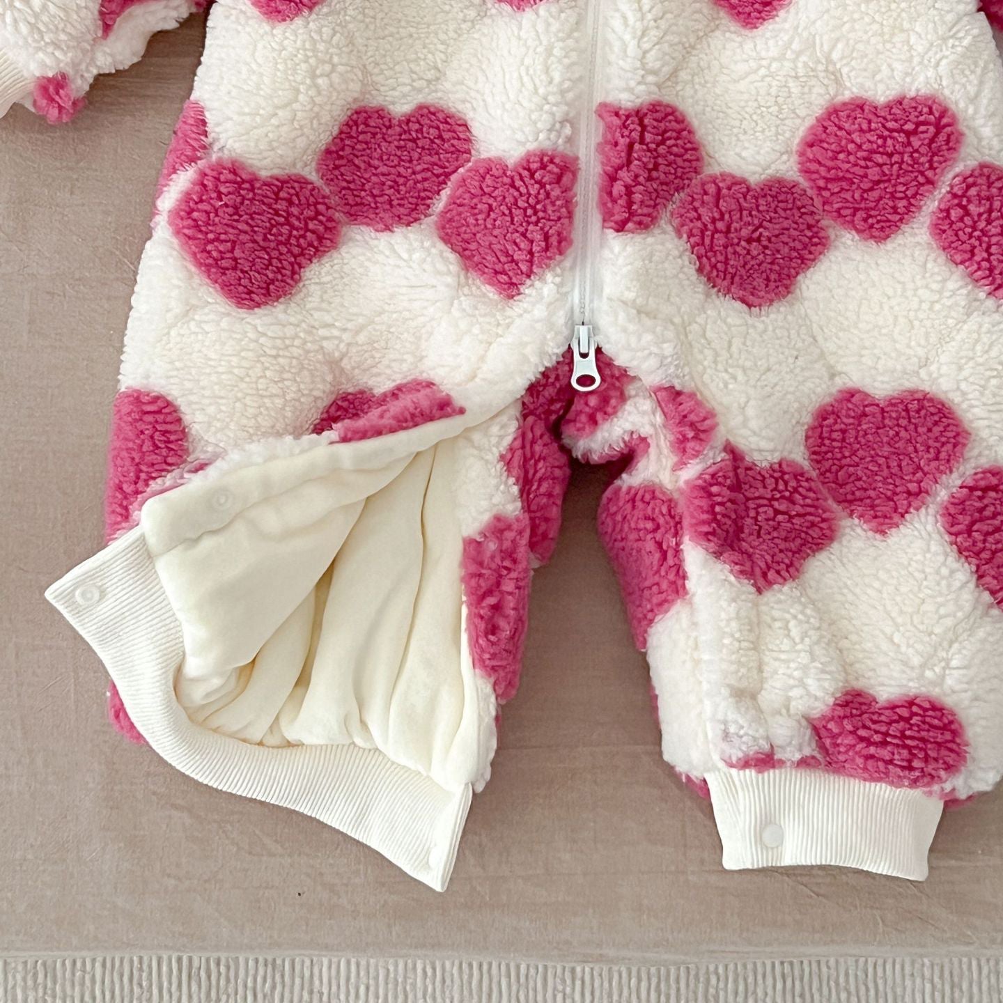 Baby Kid Girls Color-blocking Love heart Jumpsuits