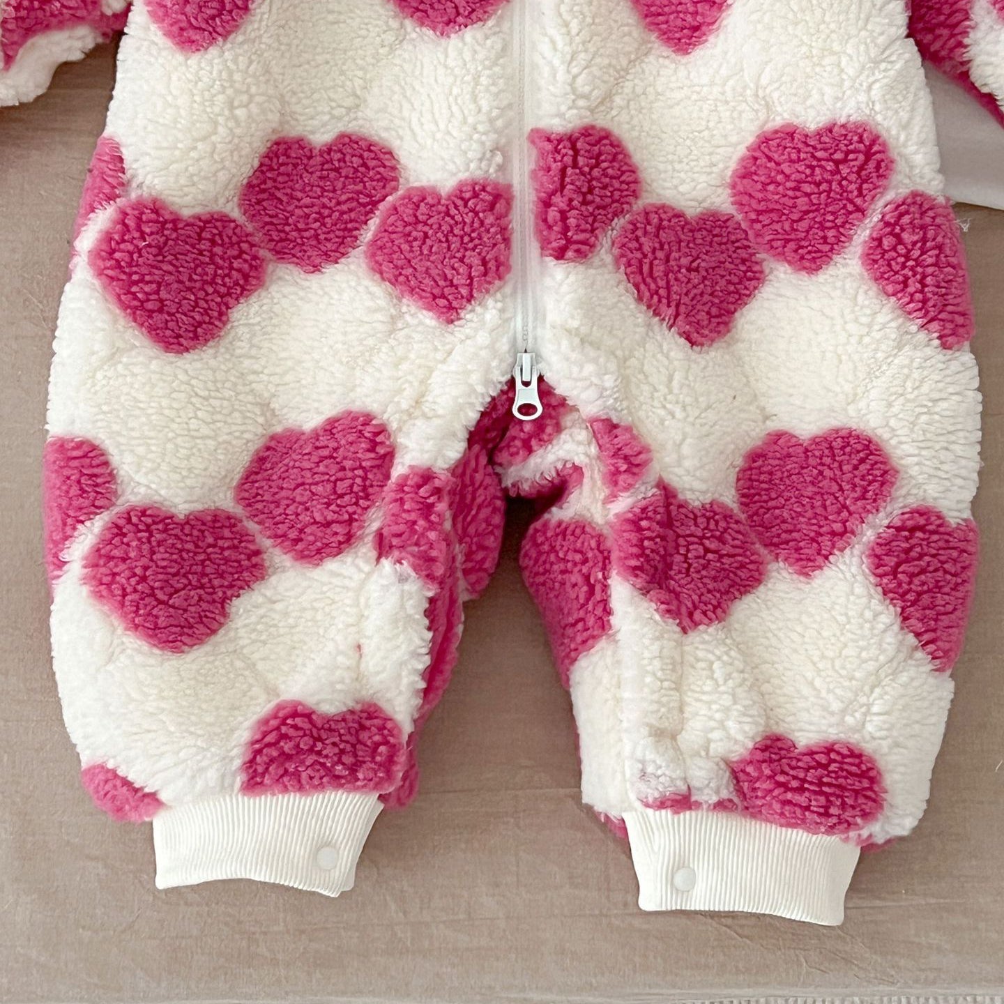 Baby Kid Girls Color-blocking Love heart Jumpsuits