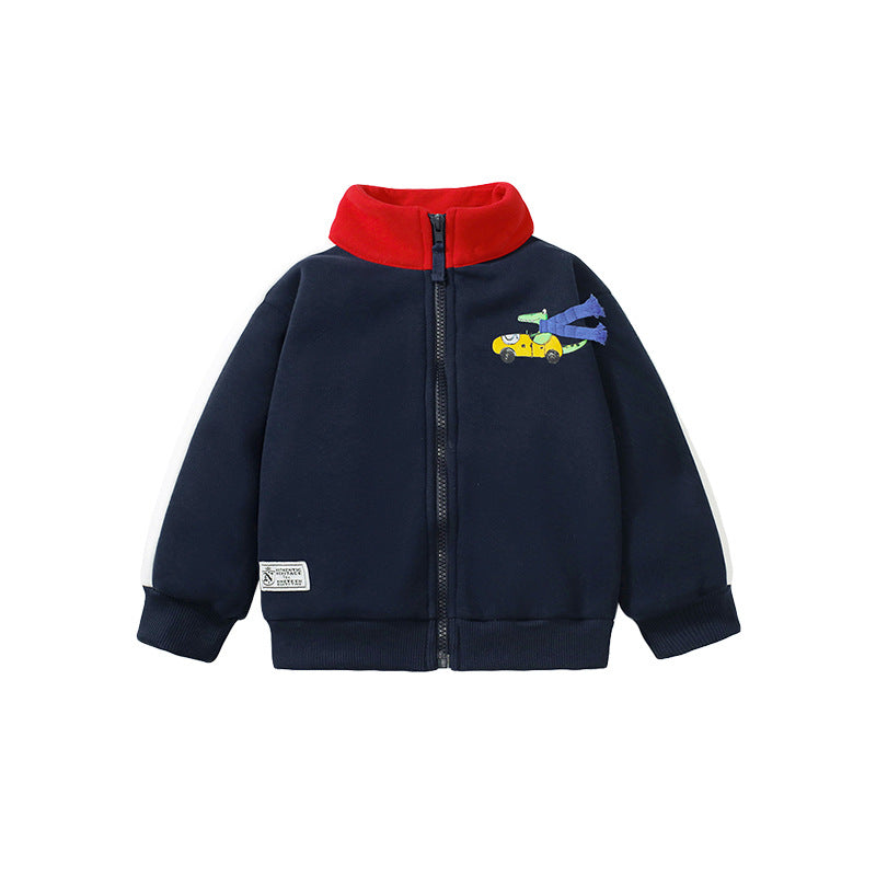 Baby Kid Boys Color-blocking Cartoon Jackets Outwears