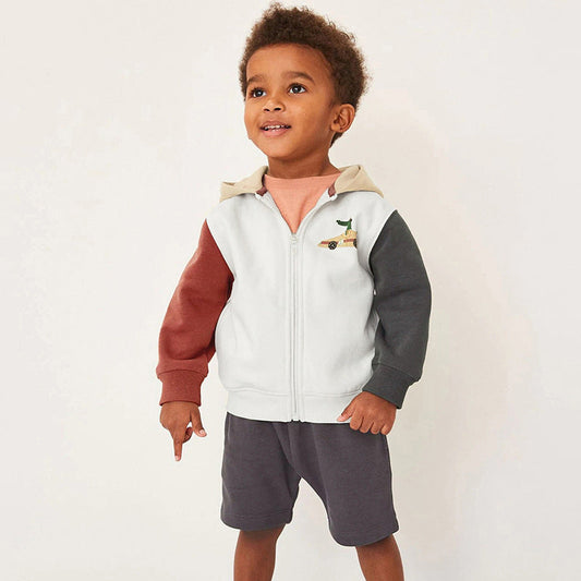 Kid Boys Color-blocking Crocodile Jackets Outwears