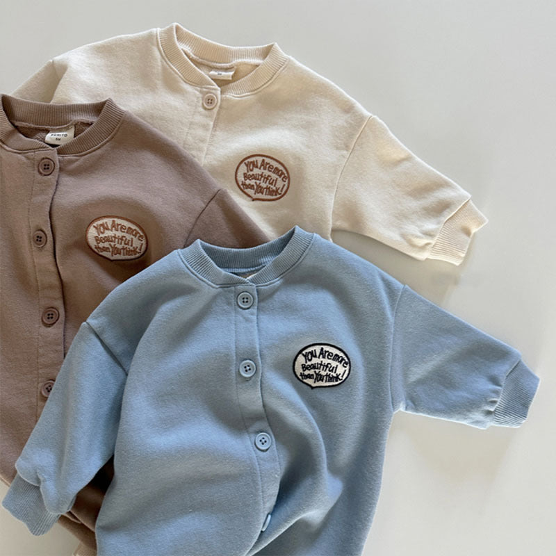 Baby Boys Solid Color Jumpsuits