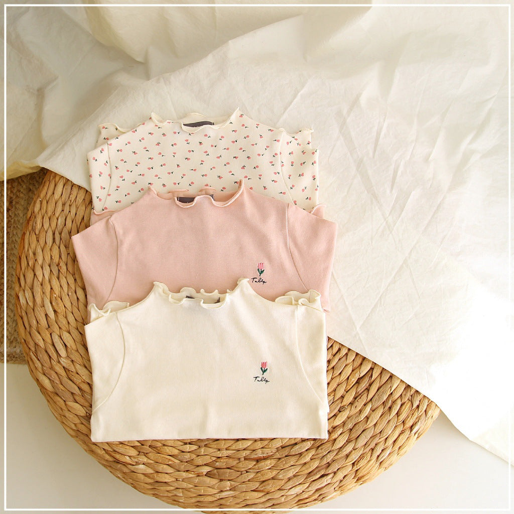 Baby Kid Girls Flower Print Tops