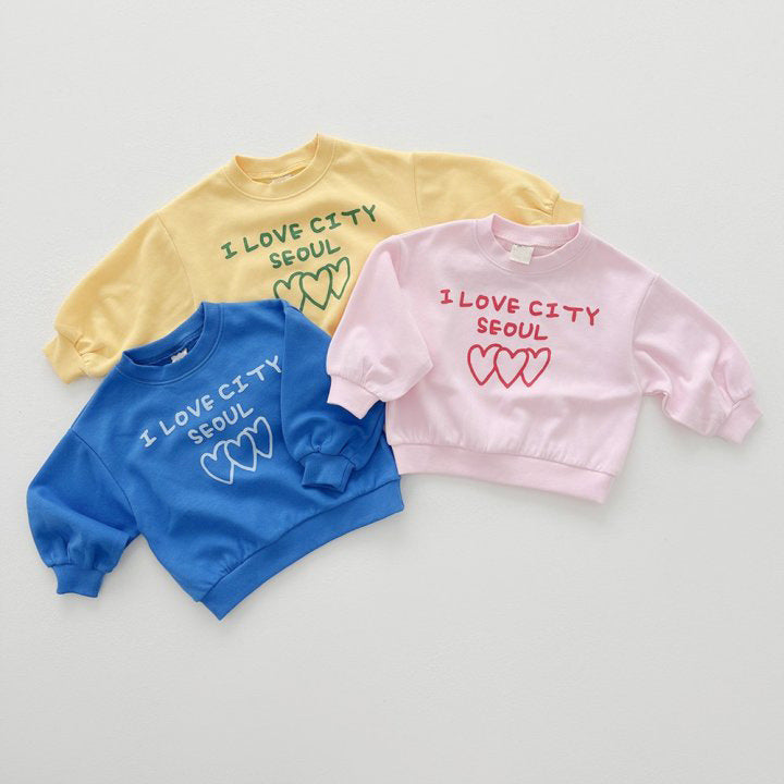 2 Pieces Set Baby Kid Girls Boys Letters Love heart Tops And Solid Color Pants