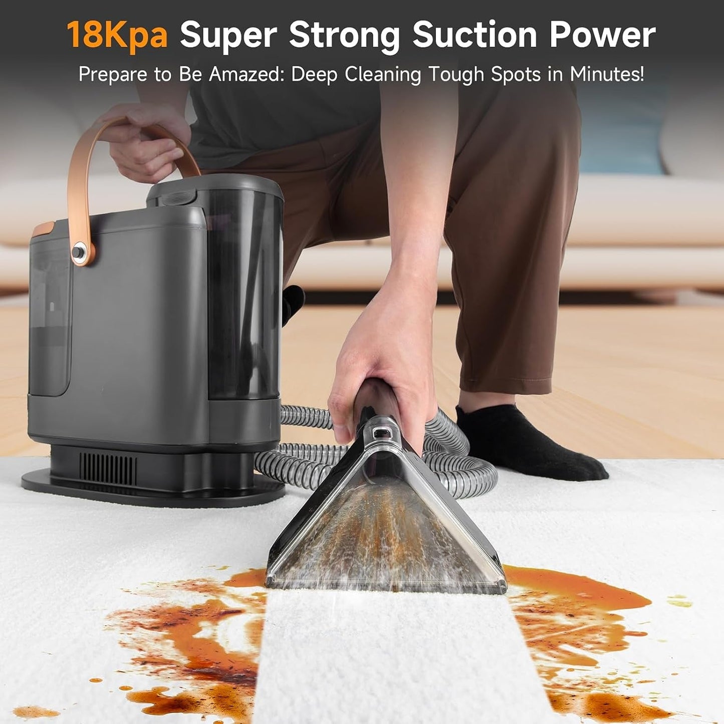 18KPa Portable Upholstery Spot Cleaner Shampooer Machine